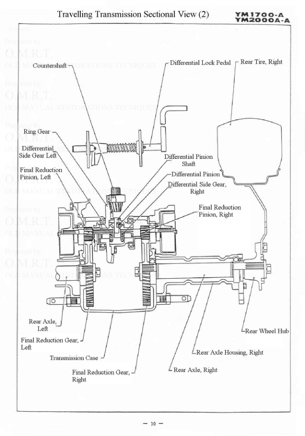 Yanmar YM1700 YM2000 Tractors Parts Manual Wiring Diagram - Image 7
