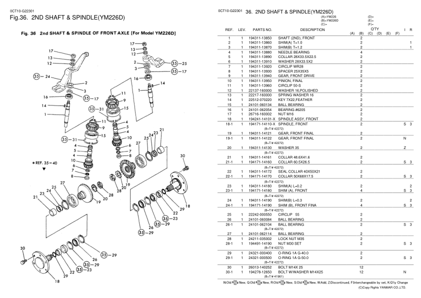 Yanmar YM226 Tractor Parts Manual Electrical Wiring DIagram - Image 10