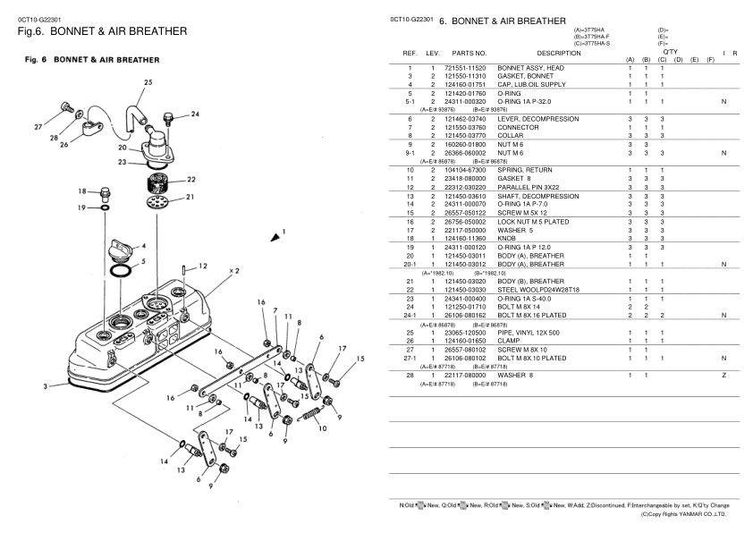 Yanmar YM226 Tractor Parts Manual Electrical Wiring DIagram - Image 7