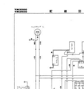 Yanmar YM2500 YM3000 Tractors Parts Manual Wiring Diagram - Image 8