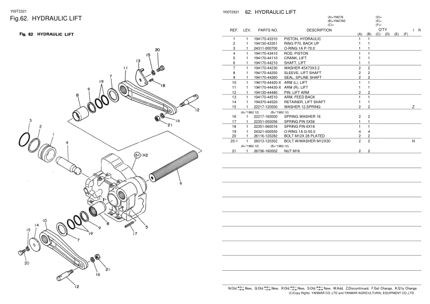 Yanmar YM276 Tractor Parts Manual - Image 9