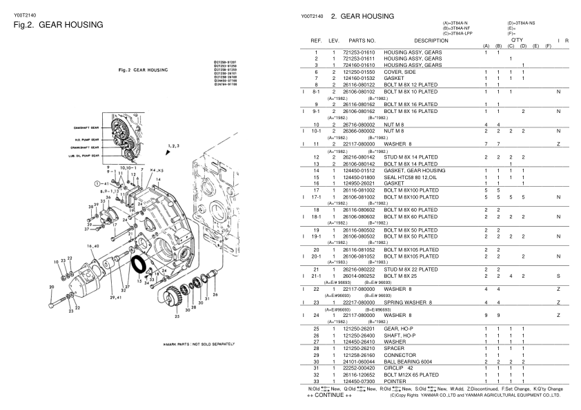 Yanmar YM336 Tractor Parts Manual - Image 7