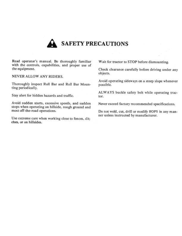 Yanmar YRB180 YRB187 YRB220 YRB226 YRB276 YRB336 Tractors ROPS Install Manual - Image 5