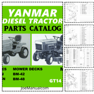 Yanmar YM12 YM14 GT14 Tractors Parts Manual