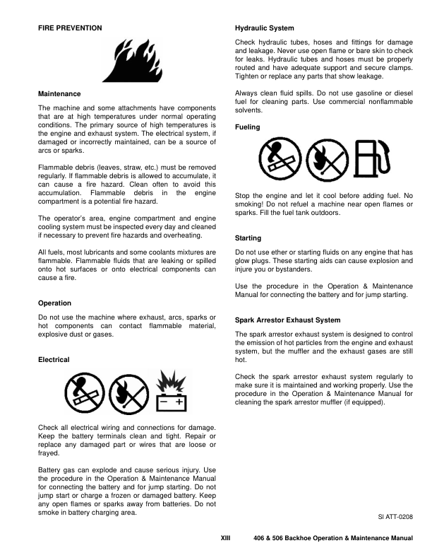 Bobcat 406 506 Backhoe Operation and Maintenance Manual - Image 7
