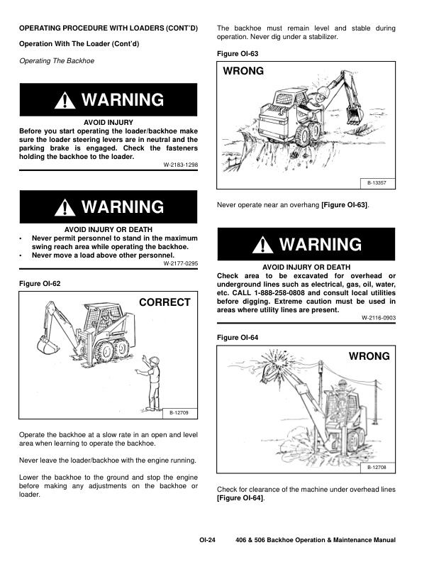 Bobcat 406 506 Backhoe Operation and Maintenance Manual - Image 9