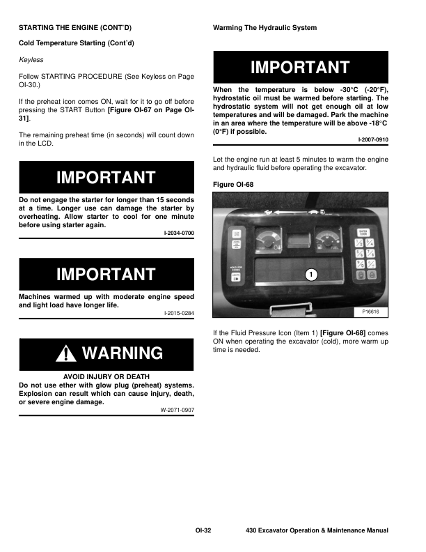 Bobcat 430 Excavator Operation and Maintenance Manual 5625 5627 5629 5630 - Image 9