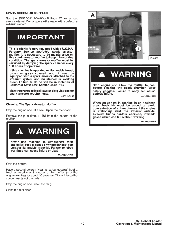Bobcat 450 Skid Steer Loader Operation and Maintenance Manual - Image 9