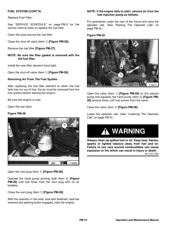 Bobcat 453 Skid Steer Loader Operation and Maintenance Manual 5150 1551 2004y - Image 8