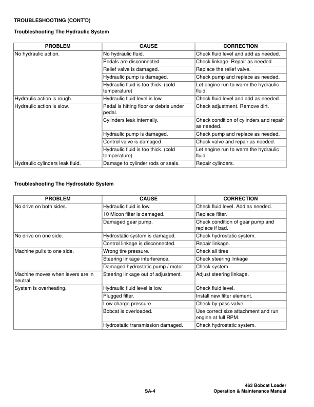 Bobcat 463 Skid Steer Loader Operation and Maintenance Manual 5389 5390 - Image 11