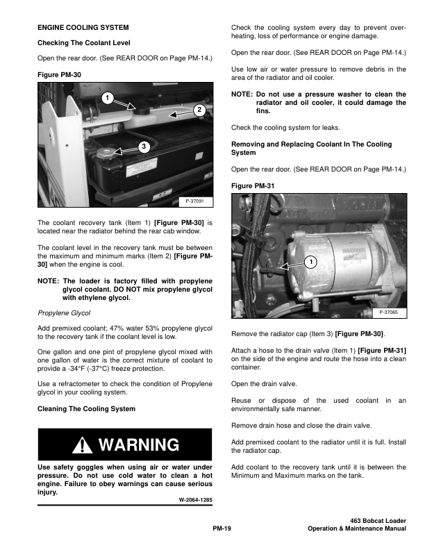 Bobcat 463 Skid Steer Loader Operation and Maintenance Manual 5389 5390 - Image 10