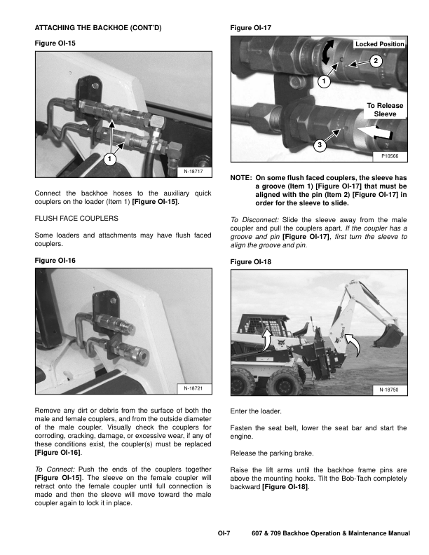 Bobcat 607 709 709FDS Backhoe Operation and Maintenance Manual - Image 7