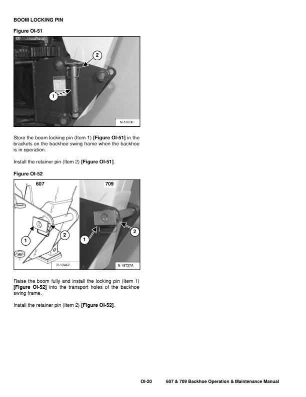 Bobcat 607 709 709FDS Backhoe Operation and Maintenance Manual - Image 8