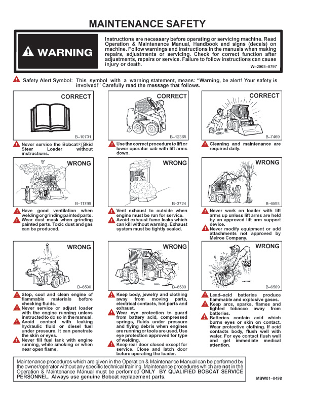 Bobcat 700 Skid Steer Loader Operation and Maintenance Manual - Image 7