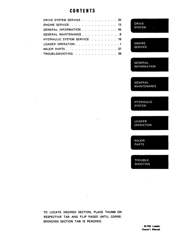 Bobcat 700 Skid Steer Loader Operation and Maintenance Manual - Image 4