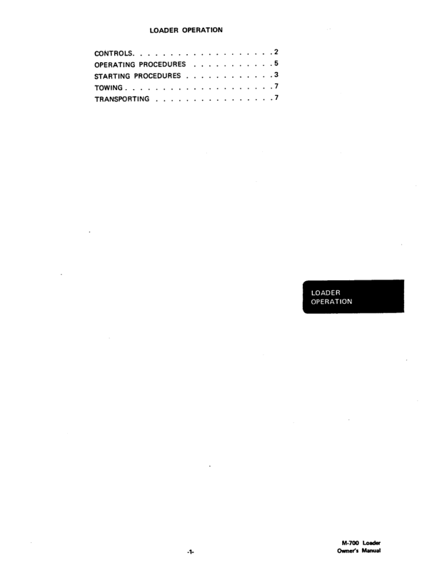 Bobcat 700 Skid Steer Loader Operation and Maintenance Manual - Image 5