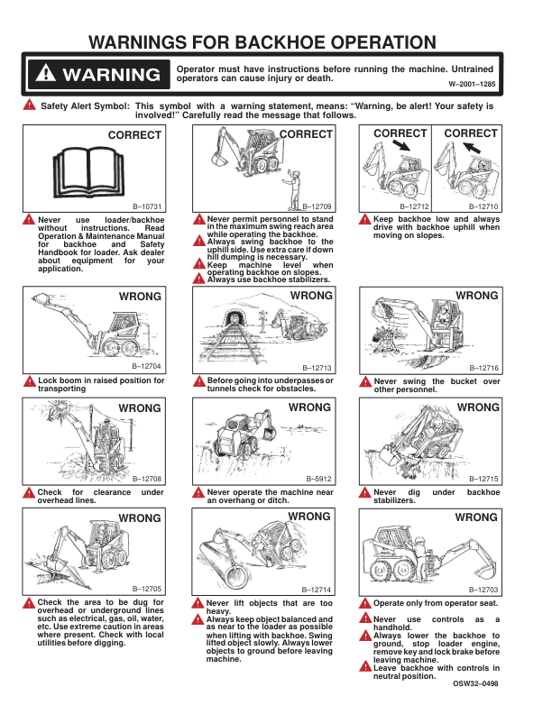 Bobcat 730SH Backhoe Operation and Maintenance Manual - Image 3