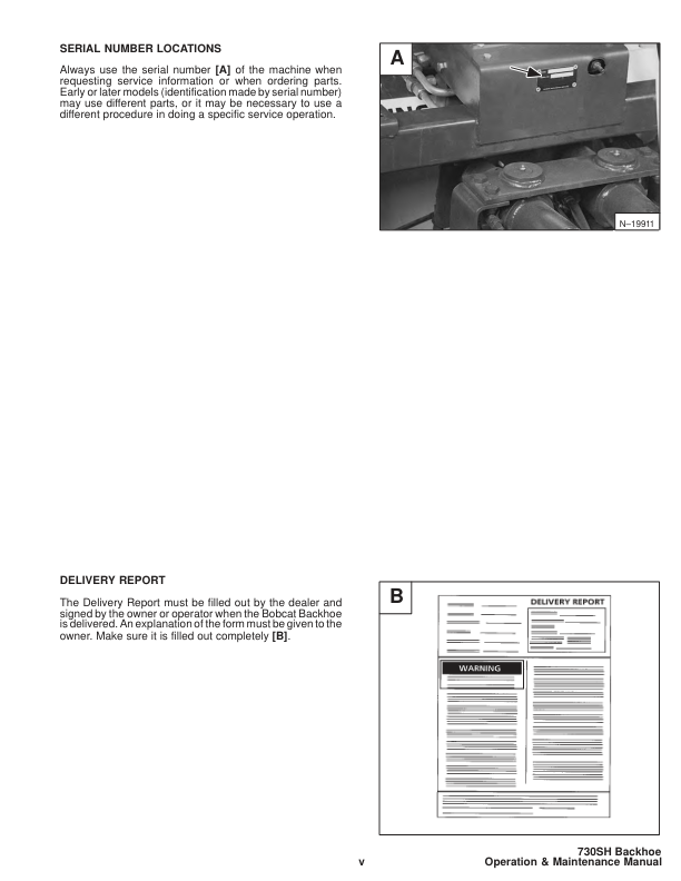 Bobcat 730SH Backhoe Operation and Maintenance Manual - Image 7