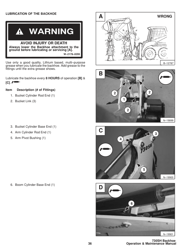 Bobcat 730SH Backhoe Operation and Maintenance Manual - Image 11