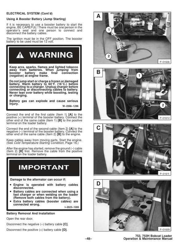 Bobcat 753 753H PlusSkidsteer Loader Operation and Maintenance Manual - Image 9