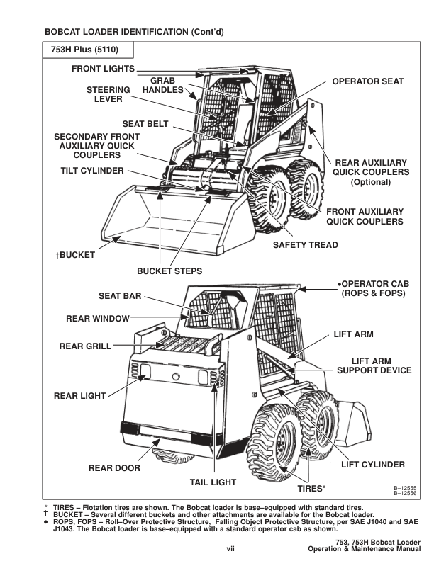 Bobcat 753 753H PlusSkidsteer Loader Operation and Maintenance Manual - Image 6