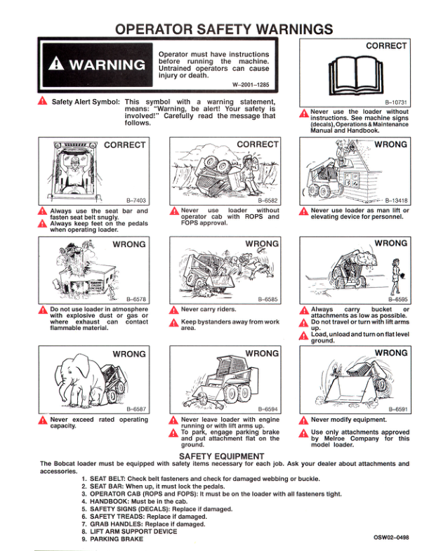 Bobcat 753 753H PlusSkidsteer Loader Operation and Maintenance Manual - Image 3