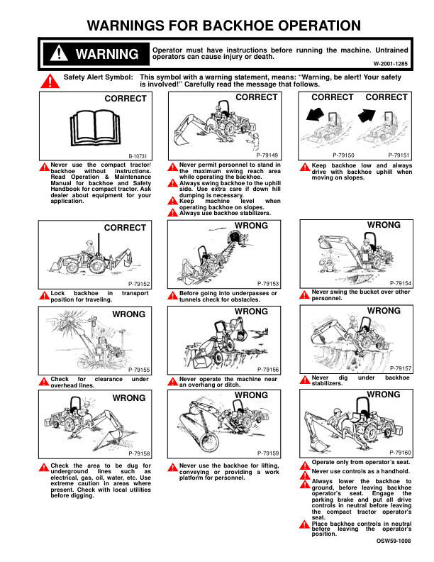 Bobcat 7TB 8TB Backhoe Operation and Maintenance Manual AE3H AE3L - Image 3