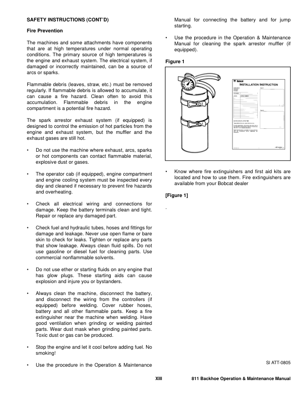 Bobcat 811 Backhoe Operation and Maintenance Manual 630002837 and Above - Image 6