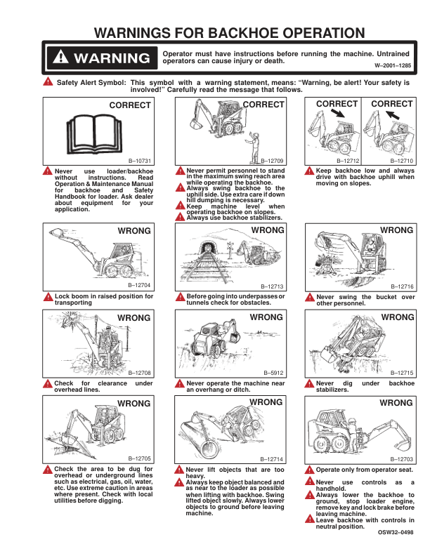Bobcat 835S Backhoe Operation and Maintenance Manual - Image 3