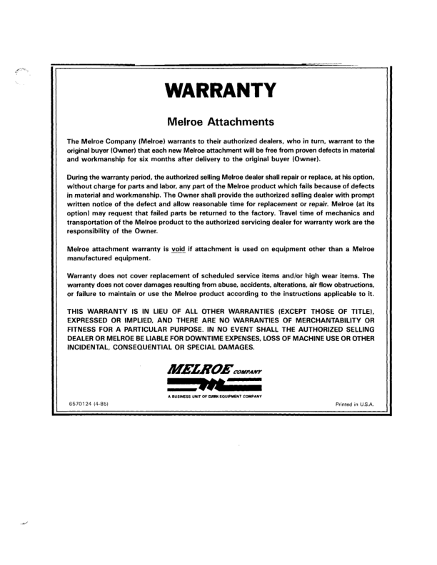 Bobcat 909 Backhoe Operation and Maintenance Manual - Image 9