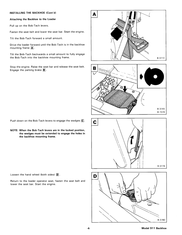 Bobcat 911 Backhoe Operation and Maintenance Manual - Image 9
