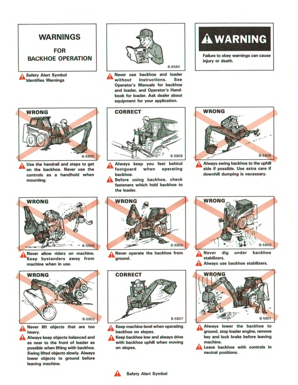 Bobcat 913 Backhoe Operation and Maintenance Manual - Image 3
