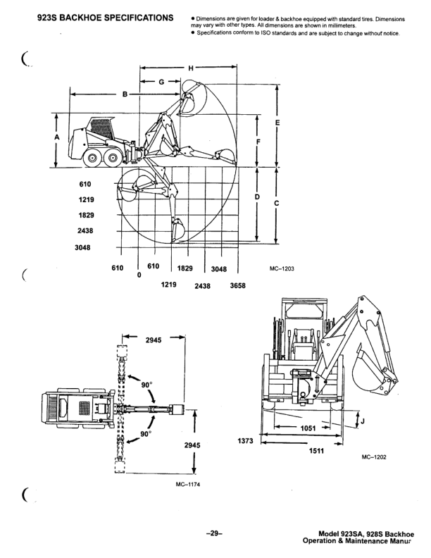 Bobcat 923SA 923S Backhoe Operation and Maintenance Manual - Image 9