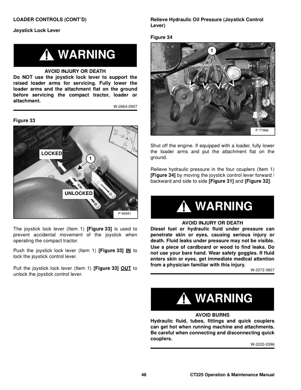 Bobcat CT225 Compact Tractor Operation and Maintenance Manual ABFJ AU NZ - Image 11