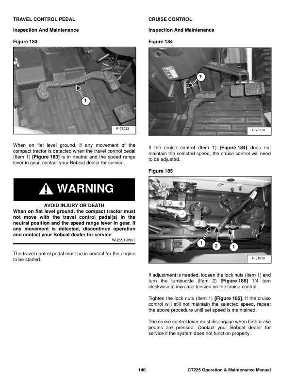 Bobcat CT225 Compact Tractor Operation and Maintenance Manual ABFJ AU NZ - Image 7