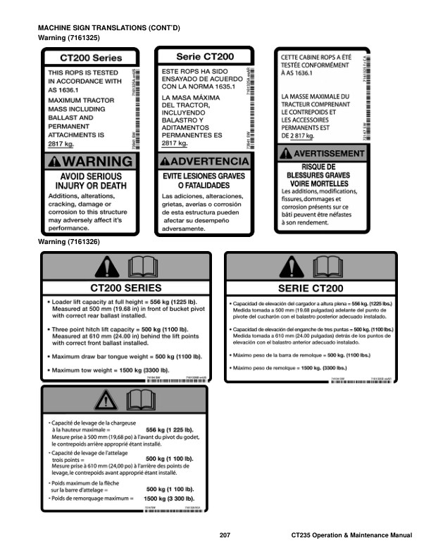 Bobcat CT235 Compact Tractor Operation and Maintenance Manual A9JY AU NZ - Image 9