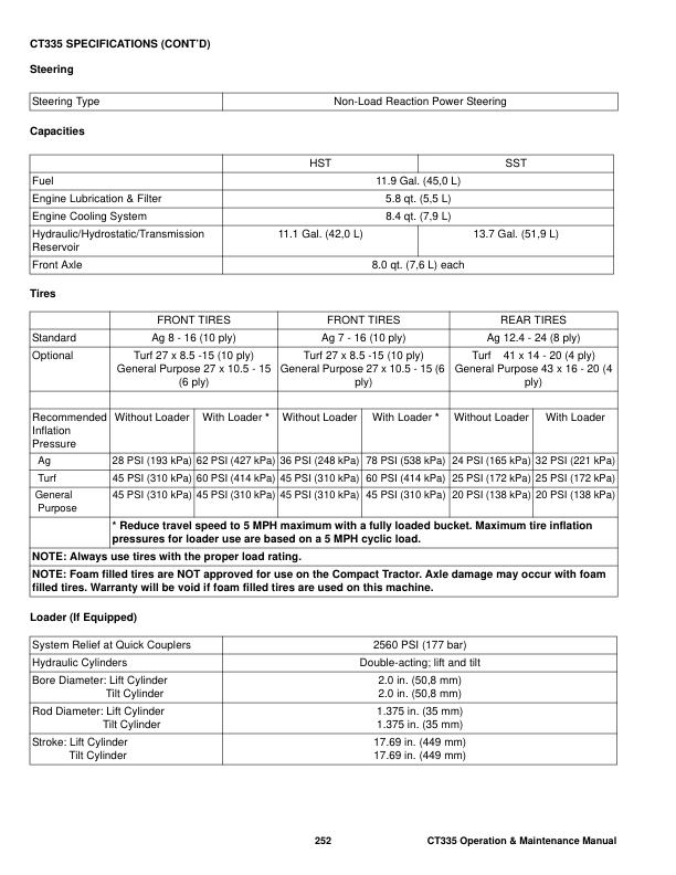 Bobcat CT335 HST SST Compact Tractor Operation and Maintenance Manual ABH8 AK9G AU NZ - Image 11