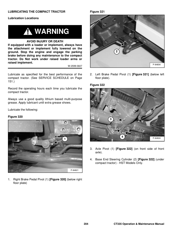Bobcat CT335 HST SST Compact Tractor Operation and Maintenance Manual ABH8 AK9G AU NZ - Image 9