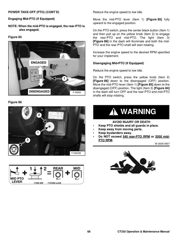 Bobcat CT335 HST SST Compact Tractor Operation and Maintenance Manual ABH8 AK9G AU NZ - Image 12