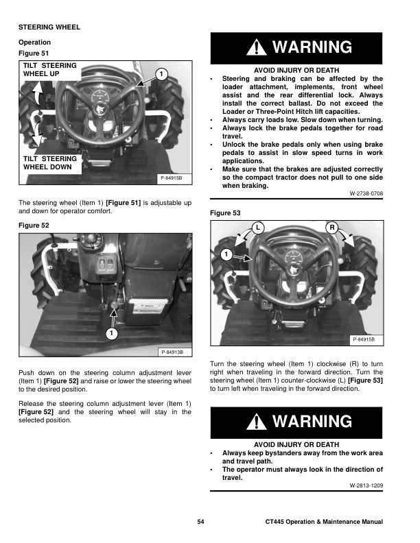 Bobcat CT445 HST SST Compact Tractor Operation and Maintenance Manual ABHL AKB9 AU NZ - Image 11