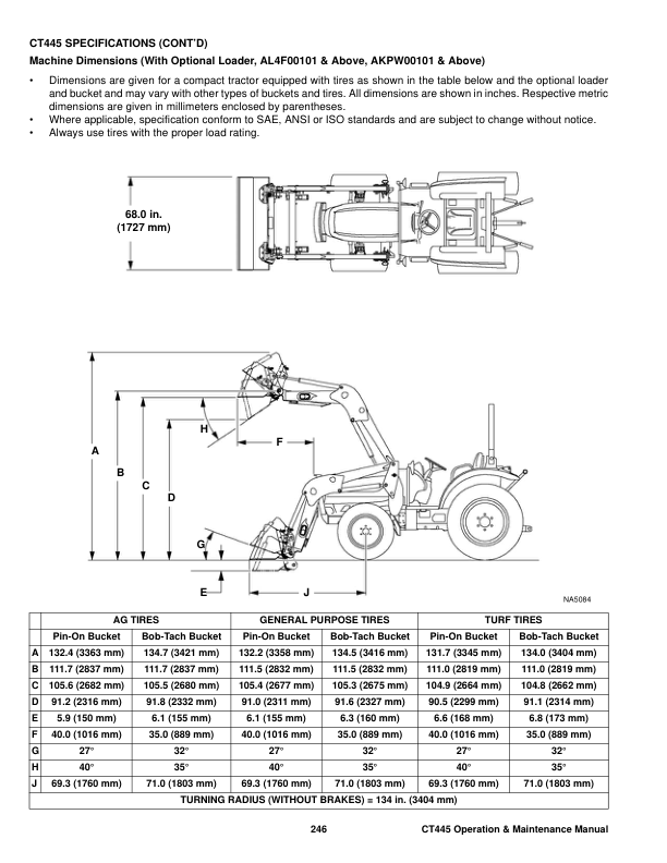 Bobcat CT445 HST SST Compact Tractor Operation and Maintenance Manual ABHL AKB9 AU NZ - Image 9
