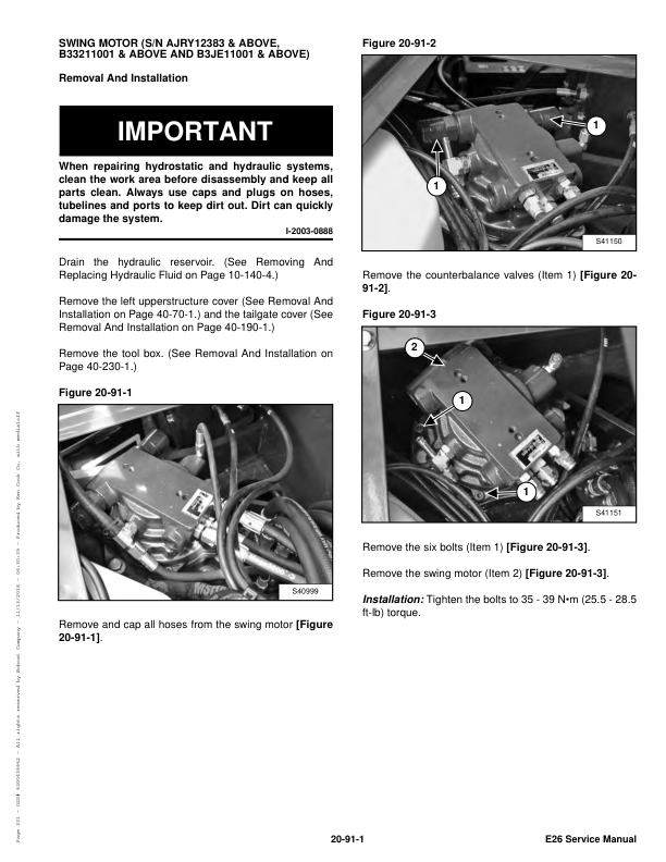 Bobcat E26 Excavator Service Manual AJRY B3332 B3JE - Image 6