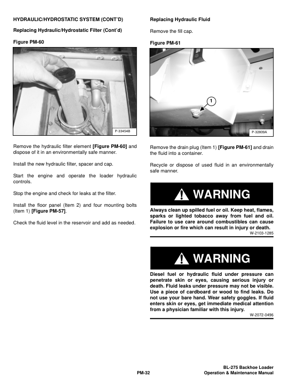 Bobcat Ingersoll-Rand BL-275 Backhoe Loader Operation and Maintenance Manual 57301101 B Series - Image 6