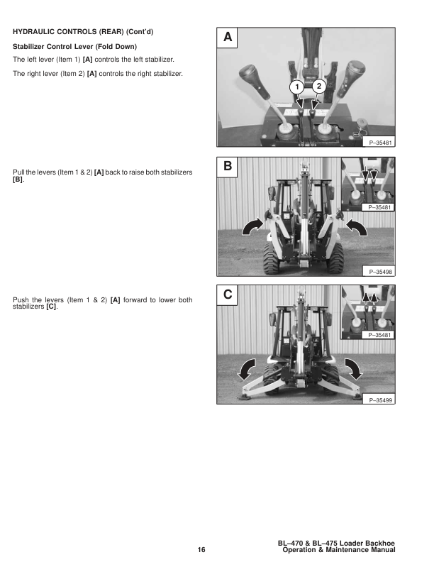 Bobcat Ingersoll-Rand BL-470 BL-475 Backhoe Loader Operation and Maintenance Manual 5705 5719 - Image 7