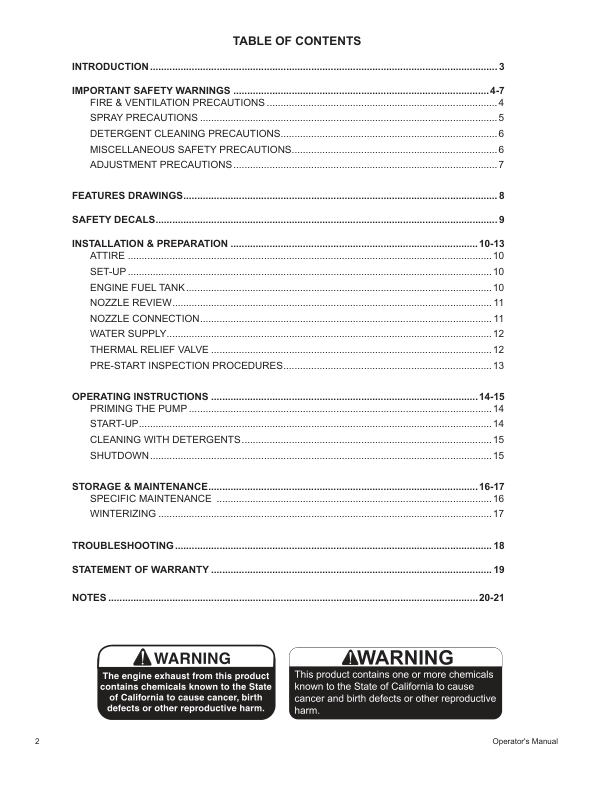Bobcat Pressure Washer Operation and Maintenance Manual 6903934 - Image 3
