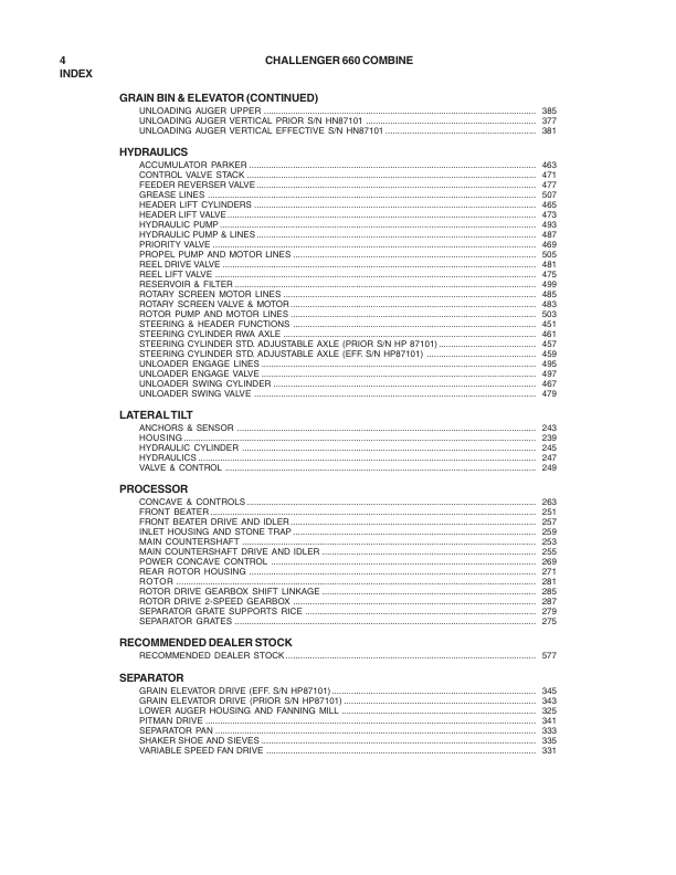 Challenger 660 Combine Parts Catalog - Image 6