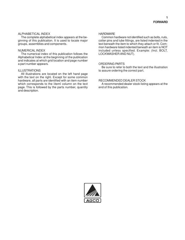 Challenger MT265B MT275B Tractor Parts Manual - Image 3