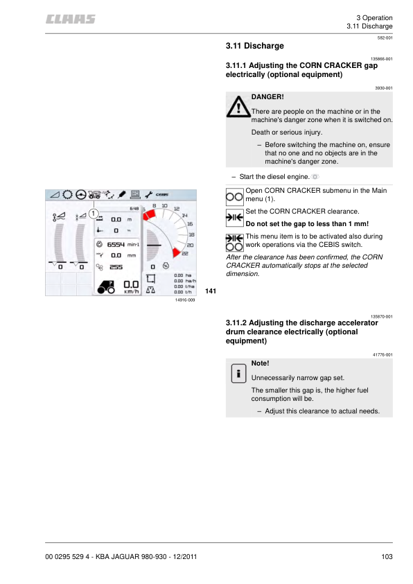 Claas Jaguar 980 930 Forage Harvester Concise Operators Manual - Image 6