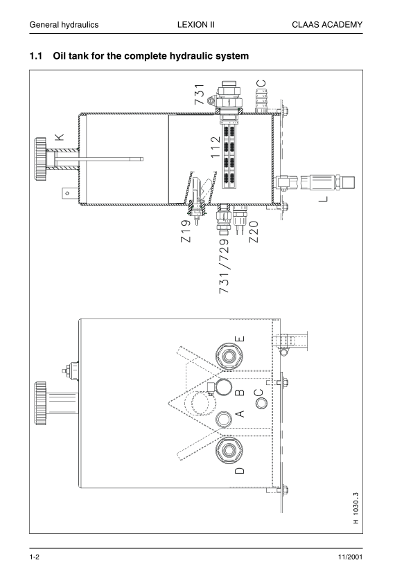 Claas Lexion 480-405 Combine Harvester Technical Systems Hydraulic System Service Manual - Image 3