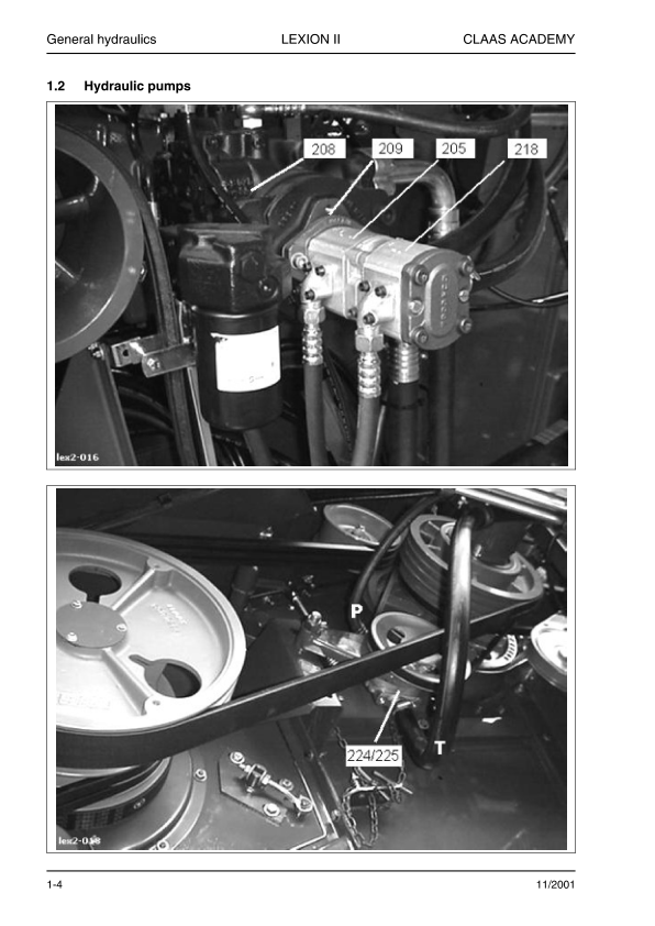 Claas Lexion 480-405 Combine Harvester Technical Systems Hydraulic System Service Manual - Image 5